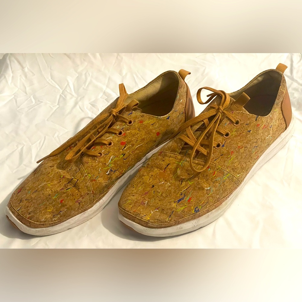 Tom’s Men’s Oxford Shoe, Size 13M, Gold Multi Colored